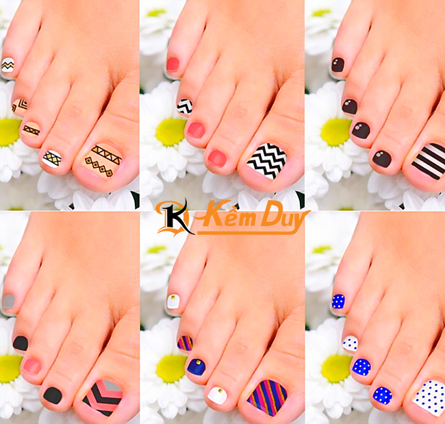 mau nail chan dep cho da ngam