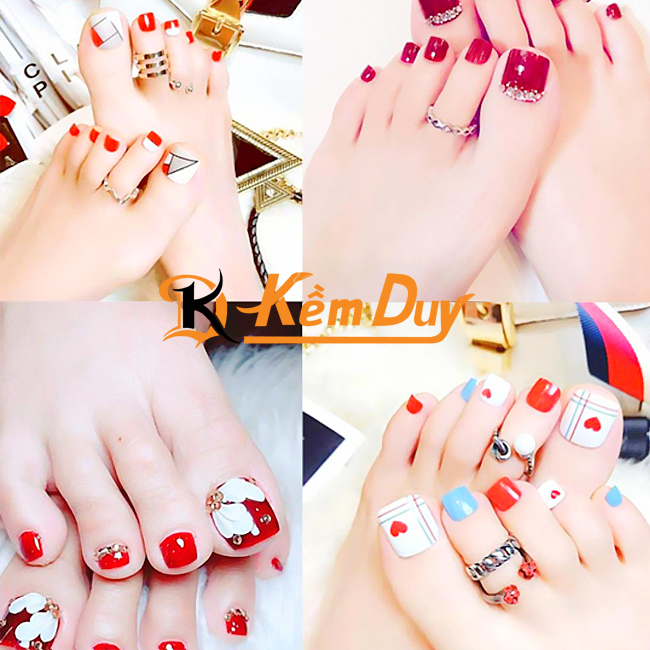 mau nail chan tet dep sang chanh